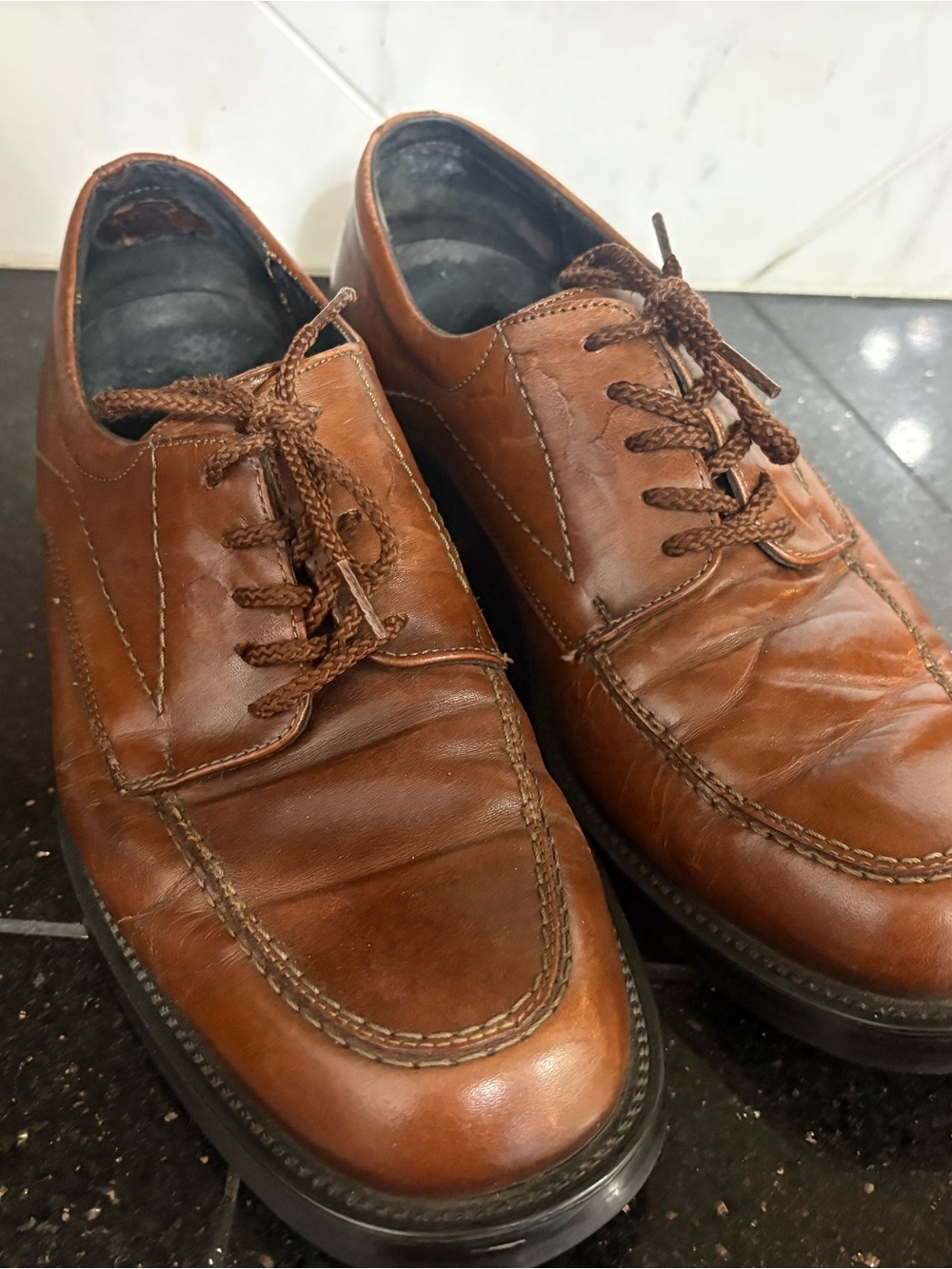Bostonian Classic Men's Brown Leather Lace-Up Shoes - 10M
